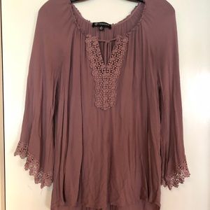 Tunic top with crochet details